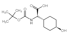 (R)-2-(叔丁氧羰基氨基)-2-((1R,4R)-4-羟基环己基)乙酸结构式