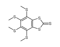 4,5,6,7-tetrakis(methylthio)-1,3-benzodithiole-2-thione Structure