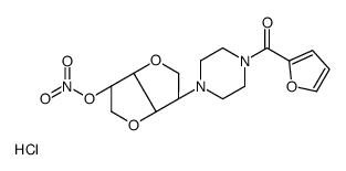 [(3S,3aR,6S,6aS)-3-[4-(furan-2-carbonyl)piperazin-1-yl]-2,3,3a,5,6,6a-hexahydrofuro[3,2-b]furan-6-yl] nitrate,hydrochloride Structure