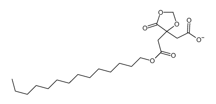 2-[5-oxo-4-(2-oxo-2-tetradecoxyethyl)-1,3-dioxolan-4-yl]acetate Structure