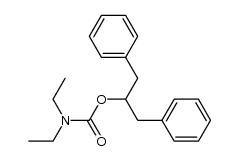 1,3-diphenylpropan-2-yl diethylcarbamate Structure