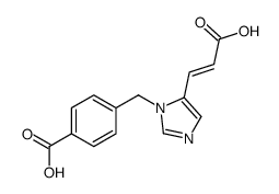 4-[[5-(2-carboxyethenyl)imidazol-1-yl]methyl]benzoic acid结构式
