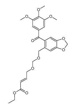 ethyl (E)-4-<<<5-(3,4,5-trimethoxybenzoyl)-1,3-benzodioxol-6-yl>methoxy>methoxy>-2-butenoate结构式