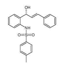 (R)-(E)-1-phenyl-3-(2-tosylaminophenyl)prop-1-en-3-ol结构式