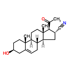 5-孕烷-3β-醇-20-酮-16Alpha-腈结构式
