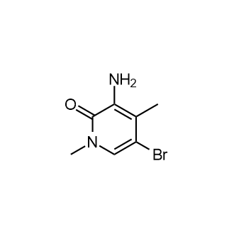 3-氨基-5-溴-1,4-二甲基吡啶-2(1H)-酮结构式