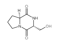 (3R-顺式)-(9CI)-六氢-3-(羟基甲基)-吡咯并[1,2-a]吡嗪-1,4-二酮结构式
