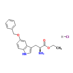 Ethyl 5-(benzyloxy)-L-tryptophanate hydrochloride (1:1) Structure