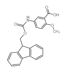 Fmoc-5-氨基-2-甲氧基苯甲酸结构式