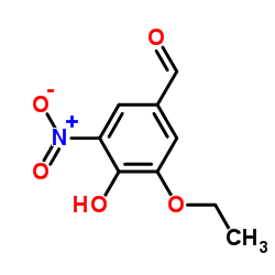 3-乙氧基-4-羟基-5-硝基苯甲醛结构式