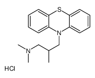 N,N,2-trimethyl-3-phenothiazin-10-ylpropan-1-amine,hydrochloride Structure