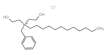 N-十二烷基-N,N-双(2-羟基乙基)苯甲基氯化铵结构式