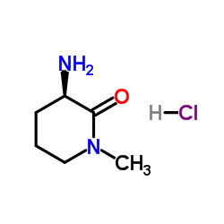 (3R)-3-Amino-1-methyl-2-piperidinone hydrochloride (1:1) Structure