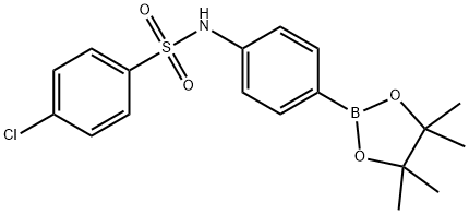 4-(4-氯苯基磺酰氨基)苯硼酸频哪醇酯结构式