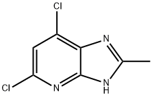 5,7-二氯-2-甲基-1H-咪唑[4,5-b]吡啶结构式