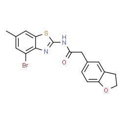 N-(4-Bromo-6-methylbenzo[d]thiazol-2-yl)-2-(2,3-dihydrobenzofuran-5-yl)acetamide Structure