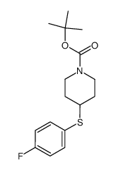 4-(4-Fluoro-phenylsulfanyl)-piperidine-1-carboxylic acid tert-butyl ester Structure