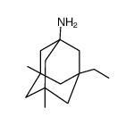 1-amino-3,5-dimethyl-7-ethyl adamantane结构式