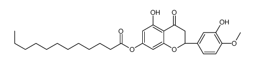 [(2S)-5-hydroxy-2-(3-hydroxy-4-methoxyphenyl)-4-oxo-2,3-dihydrochromen-7-yl] dodecanoate结构式