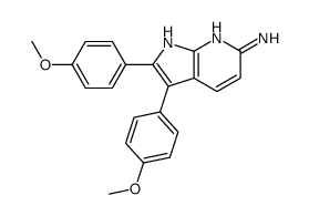 2,3-bis(4-methoxyphenyl)-1H-pyrrolo[2,3-b]pyridin-6-amine结构式