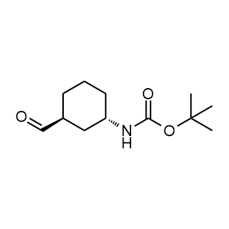 ((1S,3S)-3-甲酰基环己基)氨基甲酸叔丁酯结构式