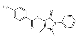 p-Amino-N-(1,2-dihydro-1,5-dimethyl-3-oxo-2-phenyl-3H-pyrazol-4-yl)-N-methylbenzamide structure