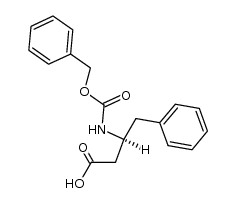 (S)-3-(((苄氧基)羰基)氨基)-4-苯基丁酸结构式