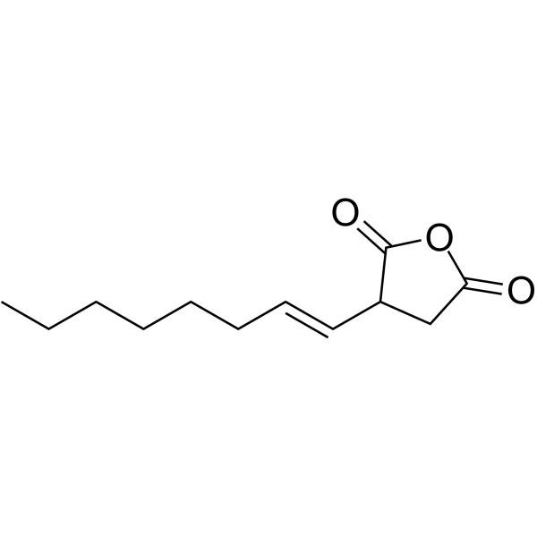 2-辛烯基琥珀酸酐结构式