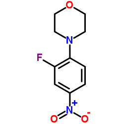 4-(2-氟-4-硝基苯基)吗啉结构式