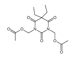 1,3-Bis(acetoxymethyl)-5,5-diethylbarbituric acid结构式
