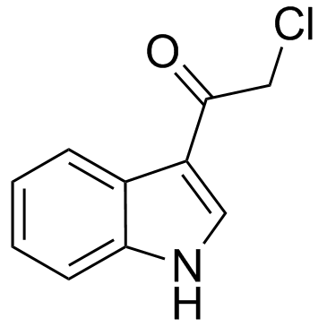2-氯-1-(1H-吲哚-3-基)-乙酮结构式