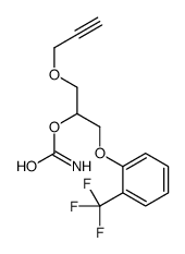 1-(2-Propynyloxy)-3-(alpha,alpha,alpha-trifluoro-o-tolyloxy)-2-propano l carbamate Structure