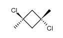 trans-1,3-Dichlor-1,3-dimethyl-cyclobutan结构式