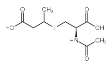 N-乙酰基-S-(3-羧基-2-丙基)-L-半胱氨酸(非对映异构体混合物)结构式