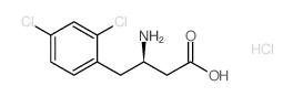 (R)-3-氨基-4-(2,4-二氯苯基)丁酸盐酸盐结构式
