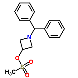 1-二苯甲基-3-甲烷磺酸氮杂环丁烷结构式
