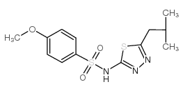 Benzenesulfonamide,4-methoxy-N-[5-(2-methylpropyl)-1,3,4-thiadiazol-2-yl]- Structure