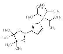 N-TIPS-吡咯-3-硼酸频哪醇酯结构式