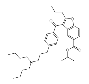 propan-2-yl 2-butyl-3-[4-[3-(dibutylamino)propyl]benzoyl]-1-benzofuran-5-carboxylate Structure