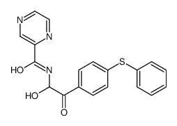 N-[1-hydroxy-2-oxo-2-(4-phenylsulfanylphenyl)ethyl]pyrazine-2-carboxamide Structure