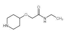 N-乙基-2-(4-哌啶基氧)乙酰胺结构式