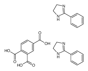 benzene-1,2,4-tricarboxylic acid, compound with 4,5-dihydro-2-phenyl-1H-imidazole (1:2) Structure