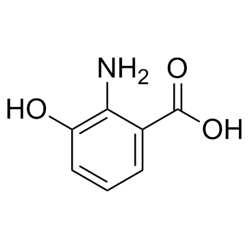 3-羟基-2-氨基苯甲酸结构式