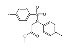 methyl 2-(N-(4-fluorophenyl)sulfonyl-4-methylanilino)acetate结构式