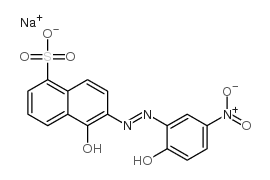 sodium 5-hydroxy-6-[(2-hydroxy-5-nitrophenyl)azo]naphthalene-1-sulphonate Structure