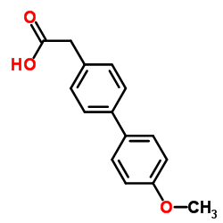 (4'-Methoxy-4-biphenylyl)acetic acid Structure
