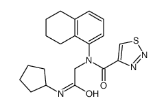 1,2,3-Thiadiazole-4-carboxamide,N-[2-(cyclopentylamino)-2-oxoethyl]-N-(5,6,7,8-tetrahydro-1-naphthalenyl)-(9CI)结构式