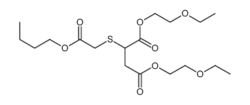bis(2-ethoxyethyl) 2-(2-butoxy-2-oxoethyl)sulfanylbutanedioate结构式