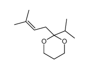 2-(3-methylbut-2-enyl)-2-propan-2-yl-1,3-dioxane结构式