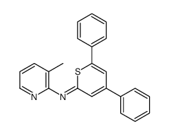 N-(3-methylpyridin-2-yl)-4,6-diphenylthiopyran-2-imine结构式